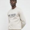 Cream Slim Fit Embossed MCMXII Sweatshirt