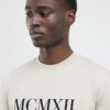 Cream Slim Fit Embossed MCMXII Sweatshirt