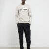 Cream Slim Fit Embossed MCMXII Sweatshirt