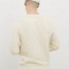 Cream Slim Fit Embroidered Jumper