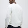 Cream Slim Fit Knitted Check Jumper