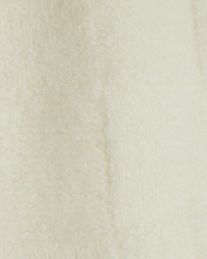 Cream Slim Fit Knitted Check Jumper