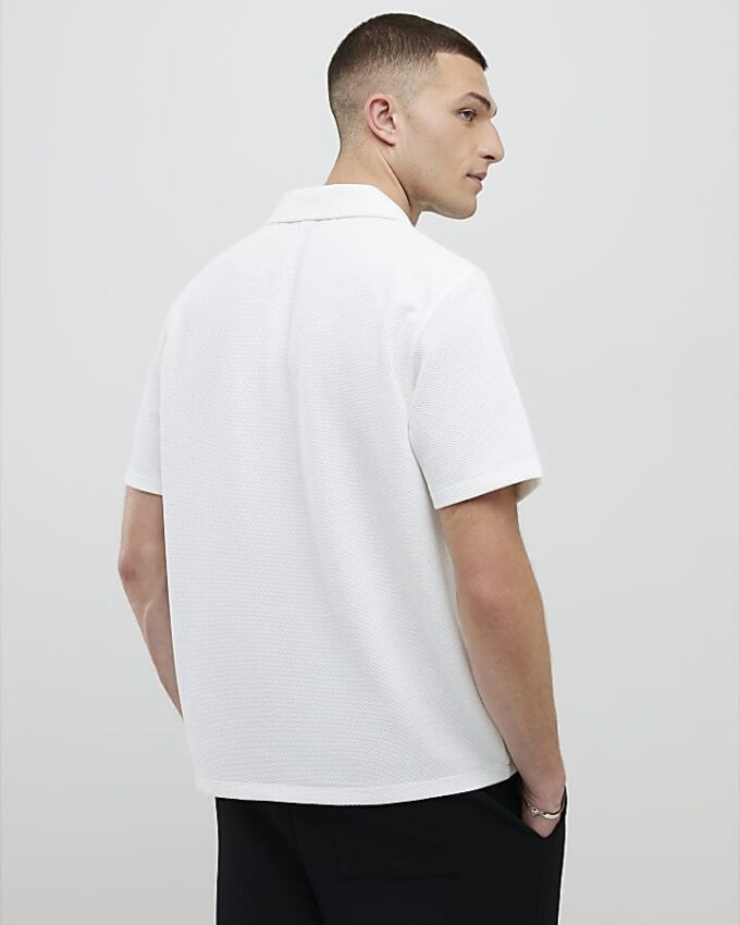 Cream Slim Fit Revere Shirt