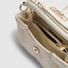 Cream Small Quilted Top Handle Crossbody Bag