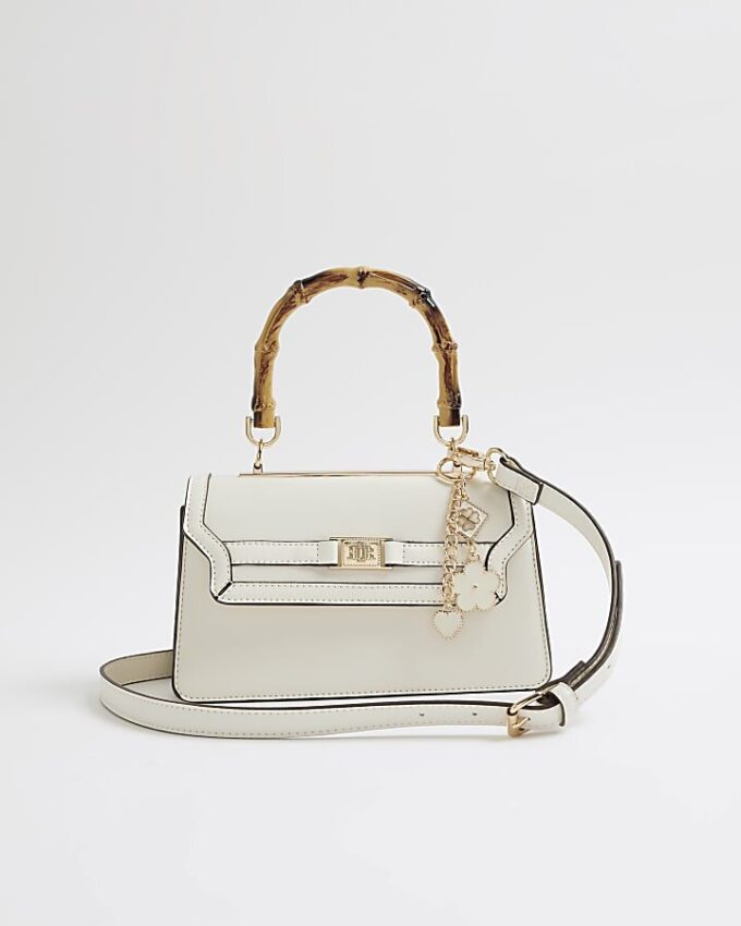Cream Small Top Handle Tote Bag