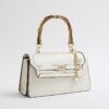 Cream Small Top Handle Tote Bag