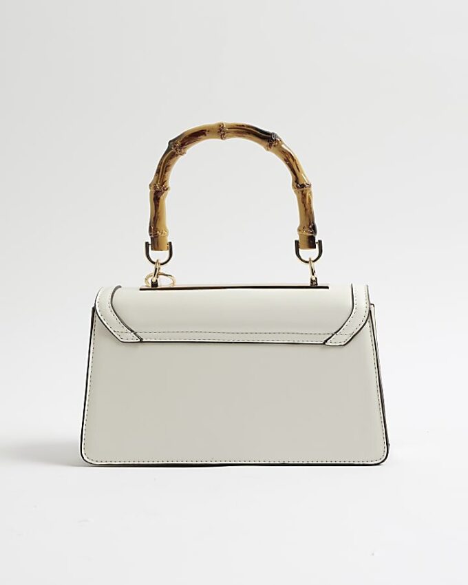 Cream Small Top Handle Tote Bag
