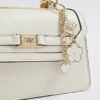 Cream Small Top Handle Tote Bag