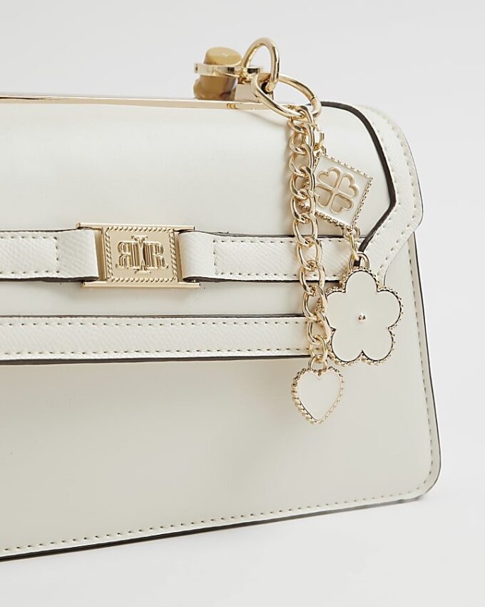 Cream Small Top Handle Tote Bag