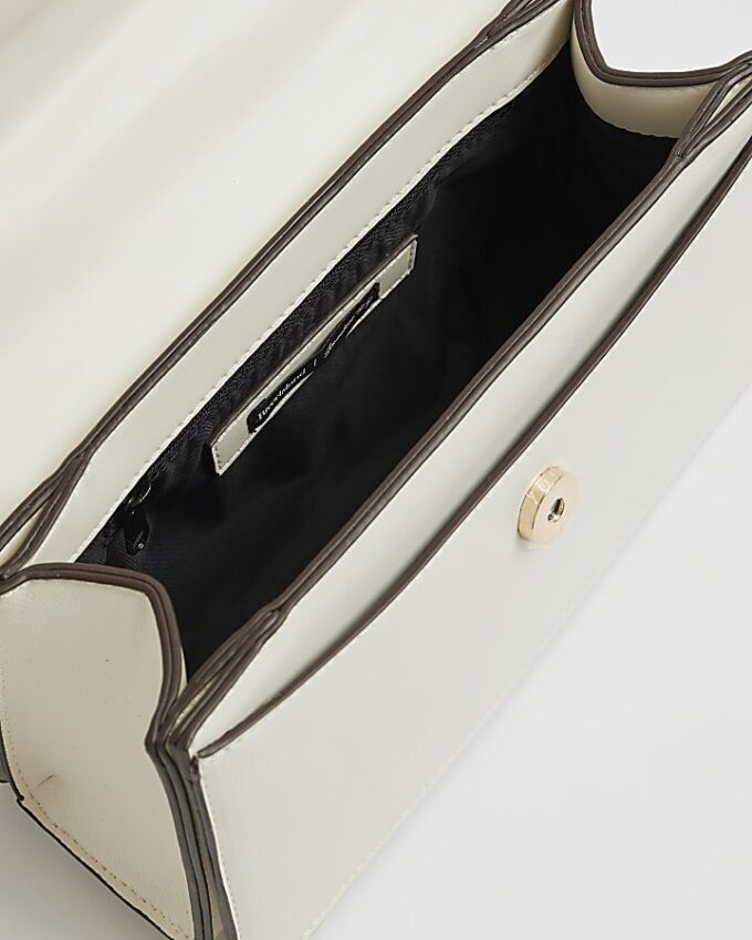 Cream Small Top Handle Tote Bag