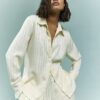 Cream Stripe Blouse