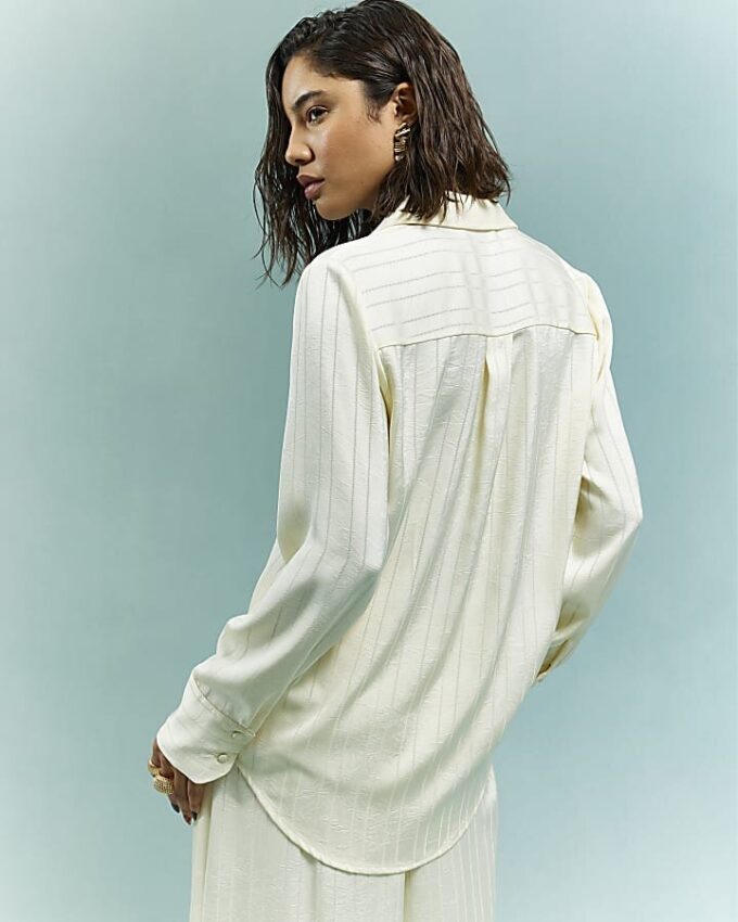 Cream Stripe Blouse