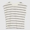 Cream Striped Grown On Sleeve T-shirt