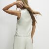 Cream Studded Cami Top