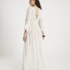 Cream Sun Detail Embellished Maxi Beach Dress