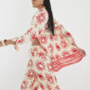 Cream Sun Print Oversized Beach Shirt