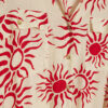 Cream Sun Print Oversized Beach Shirt