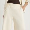 Cream Wide Leg Joggers