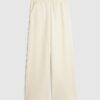 Cream Wide Leg Joggers