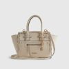 Cream Winged Panelled Tote Bag