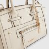 Cream Winged Panelled Tote Bag