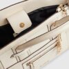 Cream Winged Panelled Tote Bag