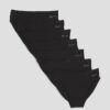 Girls Black Pack Of 7 Briefs