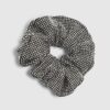 Girls Black Rhinestone Scrunchie