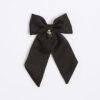 Girls Black RI Charm Bow Hair Clip