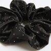 Girls Black Sparkle Scrunchie