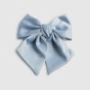 Girls Blue Satin Bow Hair Clip