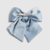 Girls Blue Satin Bow Hair Clip