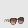 Girls Brown Ombre Oversized Sunglasses