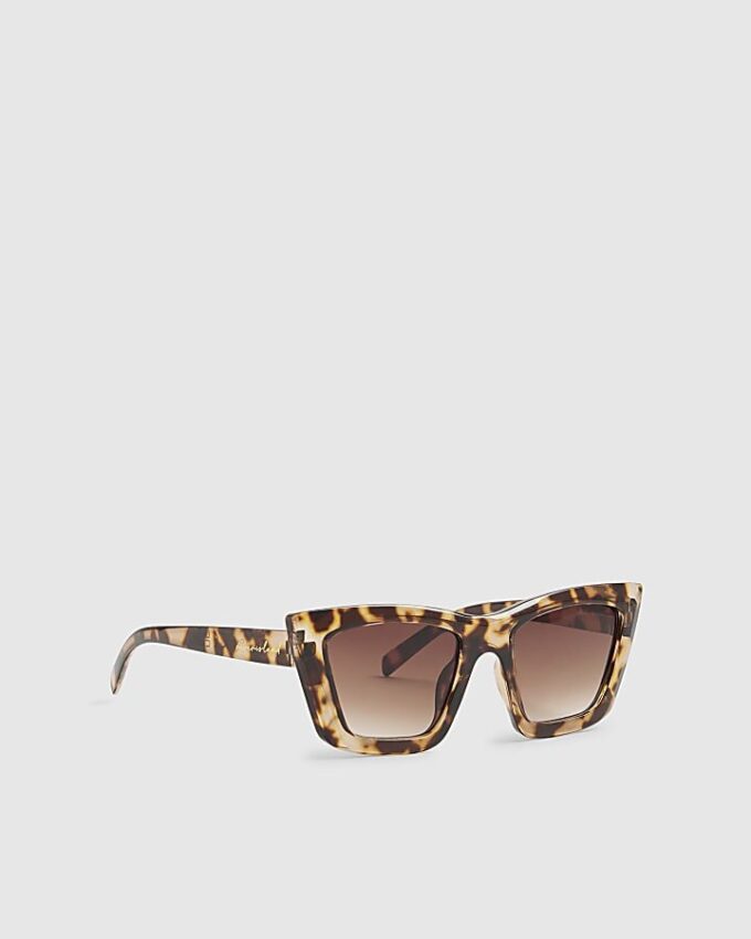 Girls Brown Tortoise Cat Eye Sunglasses