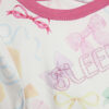 Girls Cream Bow Pyjamas Set Girls Cream Bow Pyjamas Set
