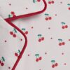 Girls Cream Cherry Satin Pyjamas Set