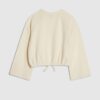 Girls Cream Cosy Bubble Hem Tie Sweatshirt