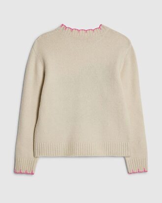 Girls Cream Horse Jumper