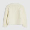 Girls Cream Knitted Flower Cardigan