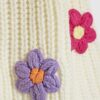 Girls Cream Knitted Flower Cardigan