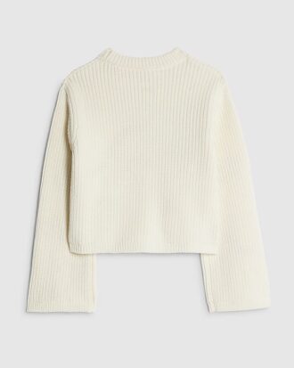 Girls Cream Ladybird Lips Jumper