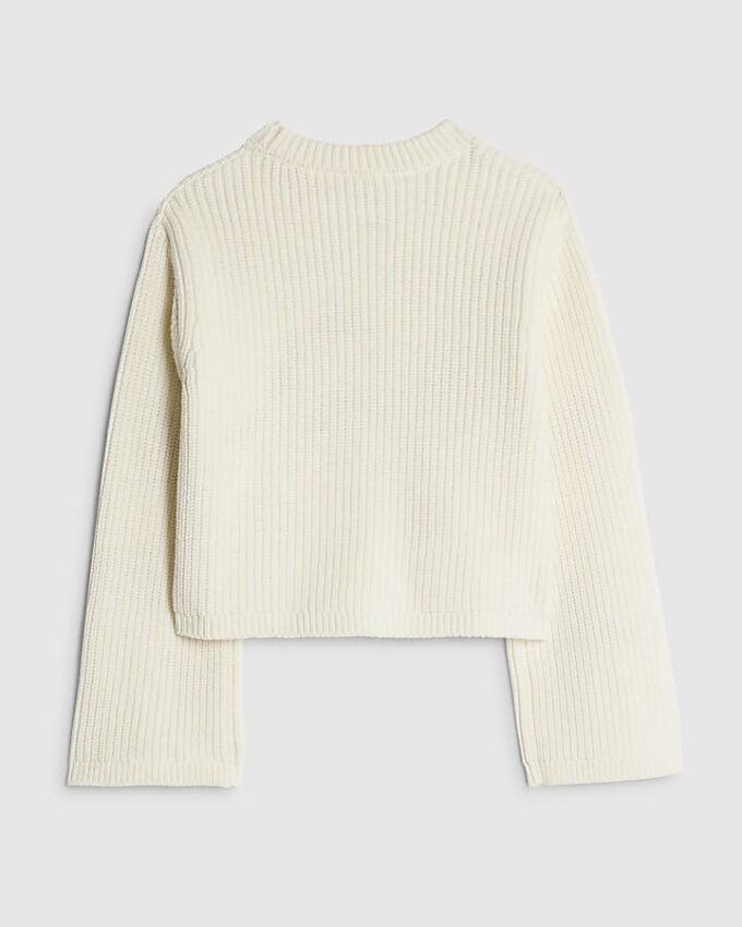 Girls Cream Ladybird Lips Jumper
