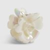 Girls Cream Rose Flower Claw Hair Clip