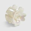 Girls Cream Rose Flower Claw Hair Clip