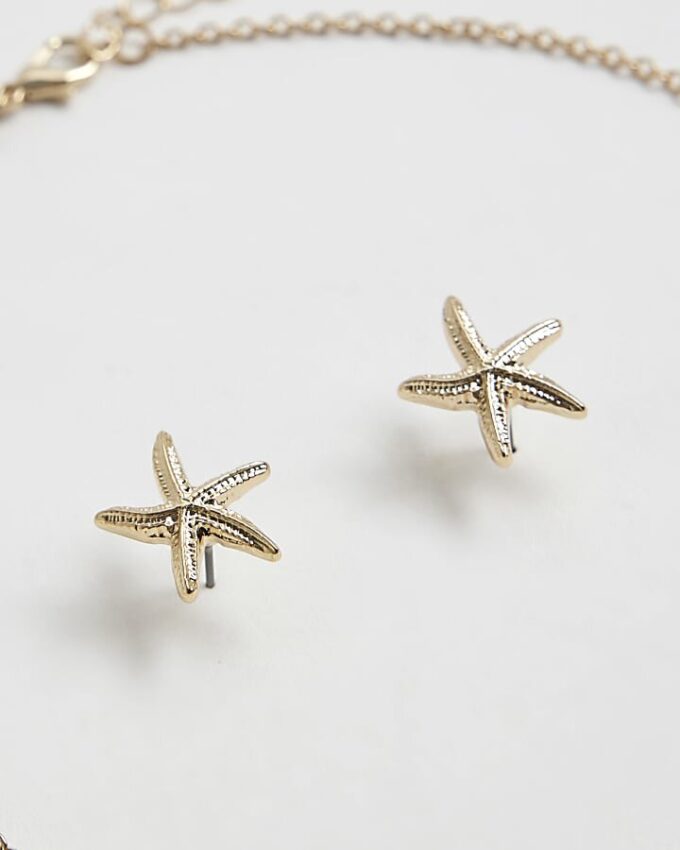 Girls Gold Starfish Necklace
