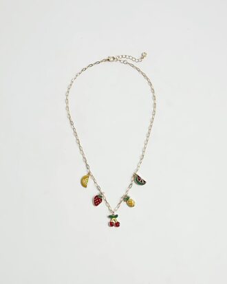 Girls Multi Colour Fruit Necklace