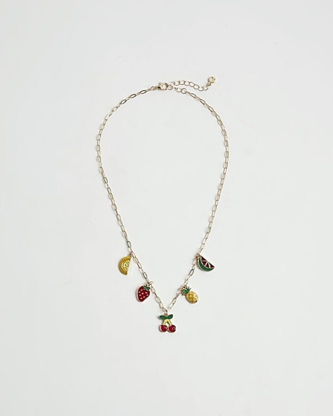 Girls Multi Colour Fruit Necklace