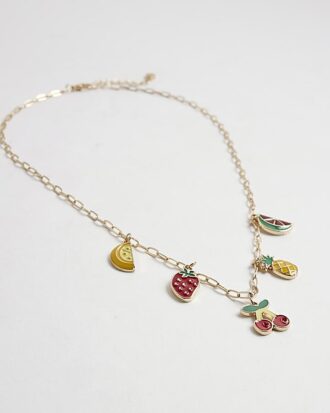 Girls Multi Colour Fruit Necklace