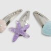 Girls Multi Colour Mermaid Hair Clip Pack