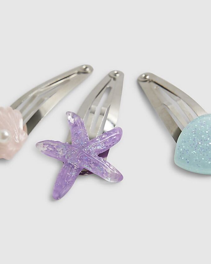 Girls Multi Colour Mermaid Hair Clip Pack